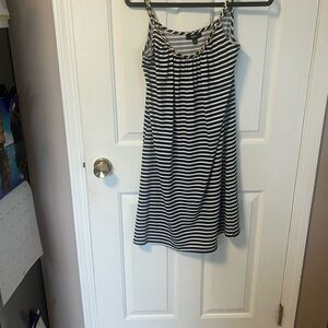 MSK Black and White Striped Mini Dress